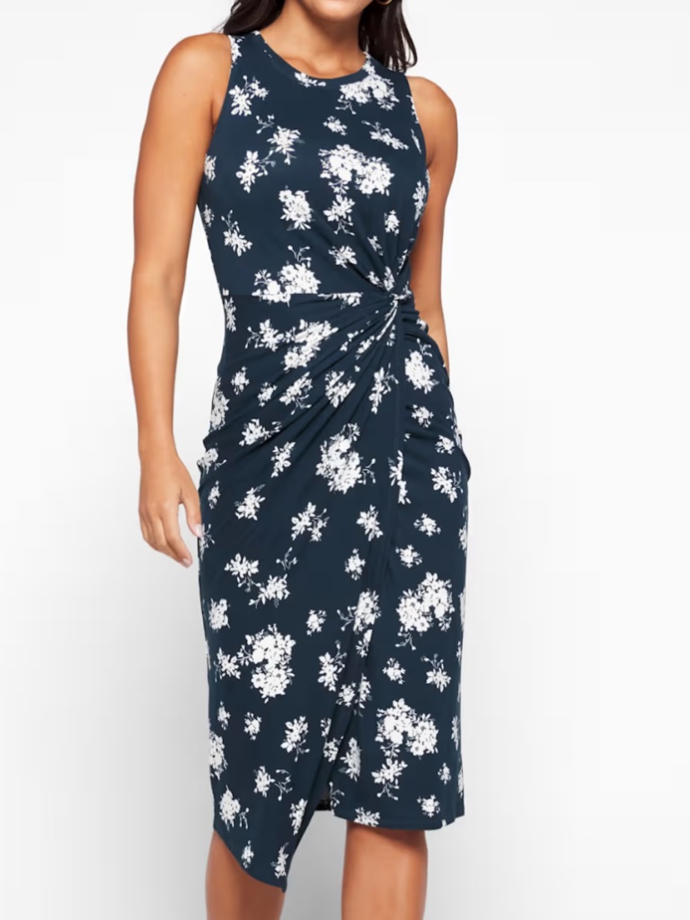 Nine Britton Abigail Teal Green Floral Midi Dress – Size Large